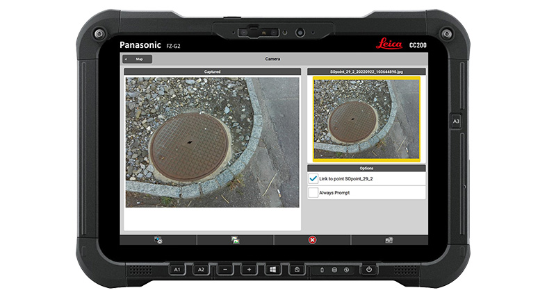CC200 controller front view with camera application
